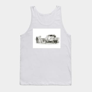 Travel and adventure with a historic car. Tank Top